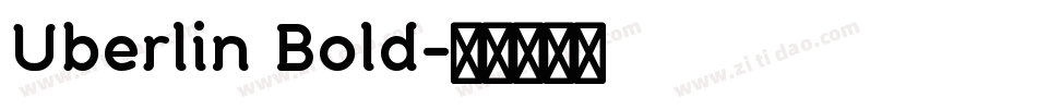 Uberlin Bold字体转换